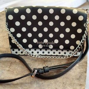 Kate Spade Black & White Polka Dot Crossbody Shoulder Bag